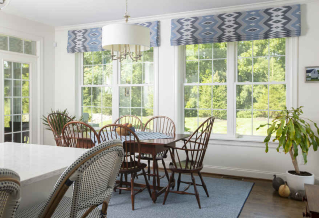 Faux Roman Shades And Table Square