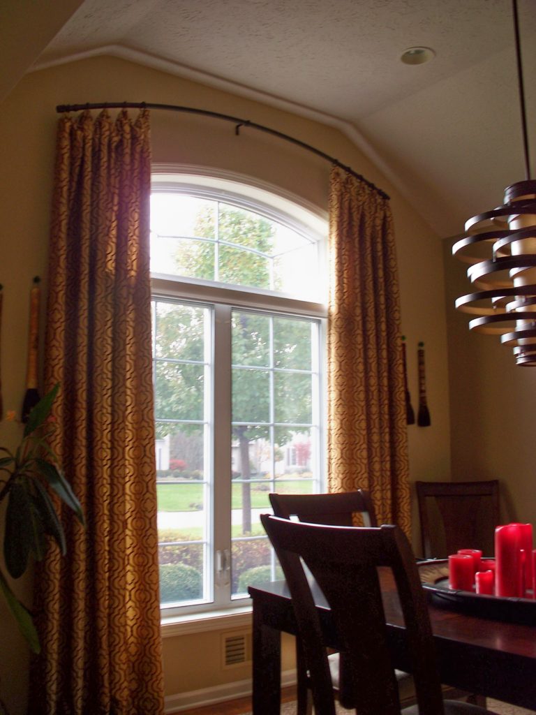 Arches And Scallops Bows Oh My, Curved Curtain Rod For Round Window