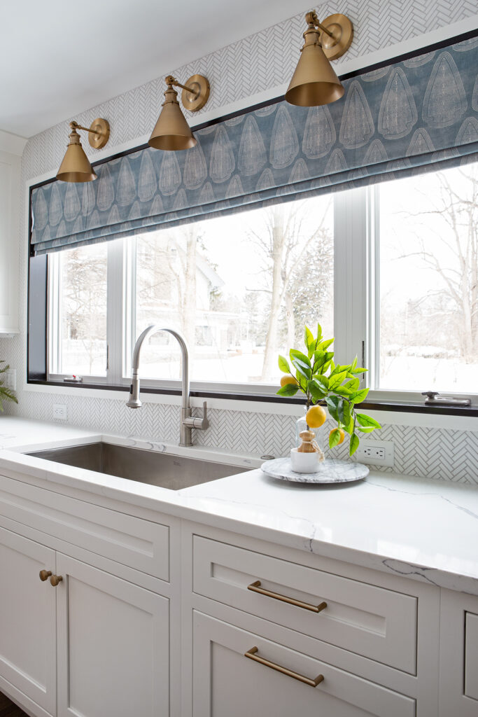 patterned custom roman shade