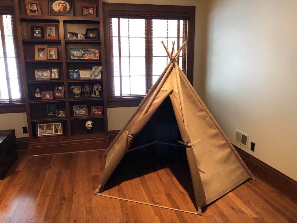 Teepees add a creative new space to play in.