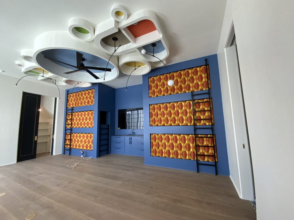 Bunk beds get added privacy from custom panels.