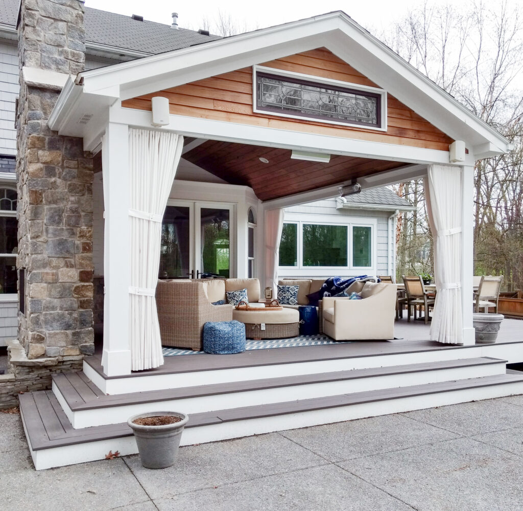 Outdoor panels provide protection from the elements.