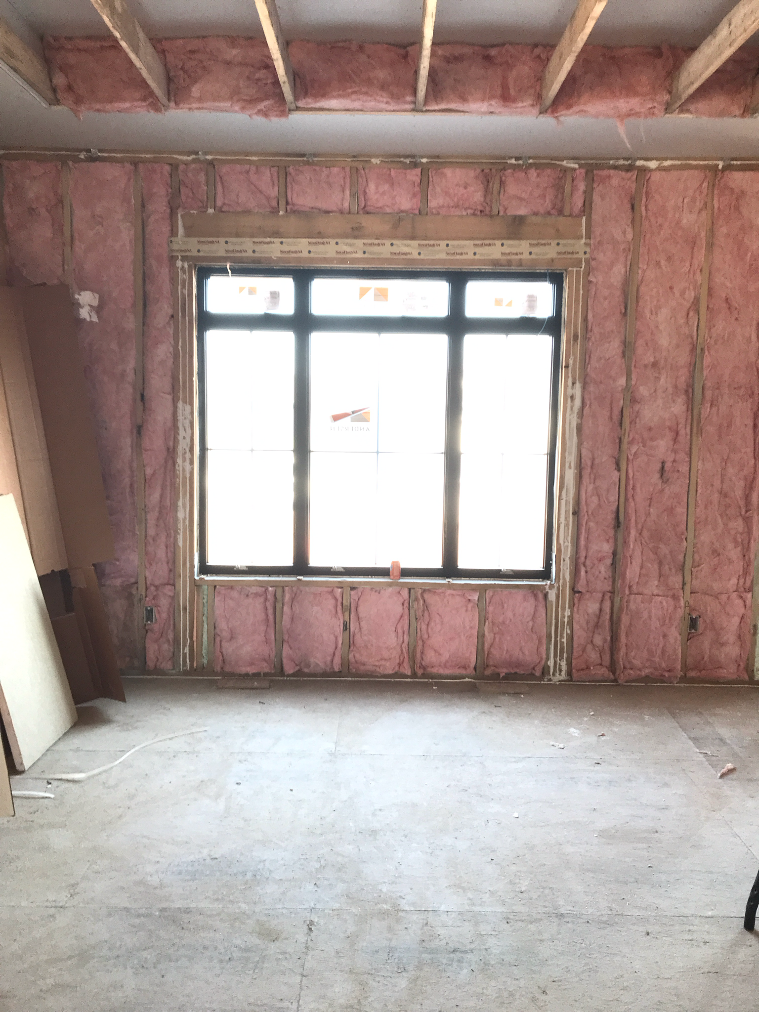 Bare walls ready for hardwiring.